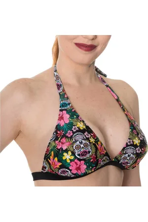 Banned Retro Rare hearts Bikinitop - Skull - L