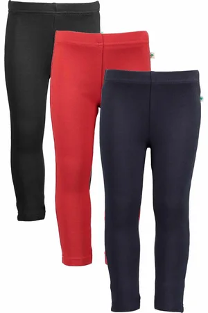 Blue Seven BIO BASICS SET (3stuks) Leggings , Blauw en Rood - Maat 122