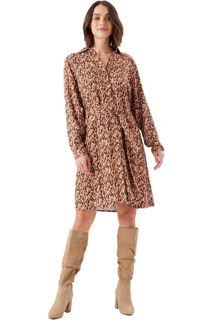 Garcia Dames Jurk Bruin - Maat XL