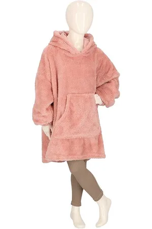 Apollo Oversized Hoodie Kids - Roze - Effen - One Size - Hoodie jongens - Hoodie deken - Hoodie Meisjes