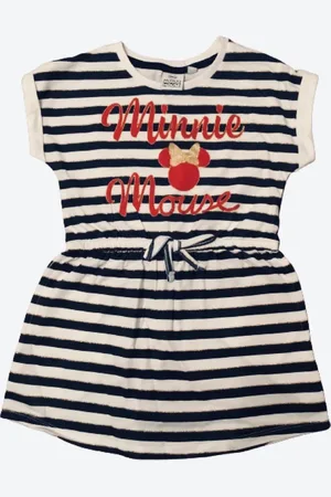 Disney Minnie Mouse jurk/tuniek - donkerblauw gestreept - maat 98 (3 jaar)