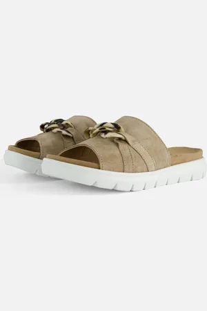 Feyn Sandalen taupe Suede - Maat 37