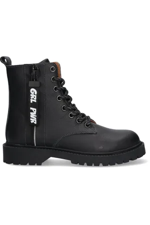 Braqeez Belle Boot Meisjes Biker Boots - - Leer - Veters