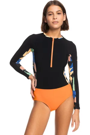 Roxy Badpak voor dames - Onesie met lange mouw en halve rits - - maat XS (34)