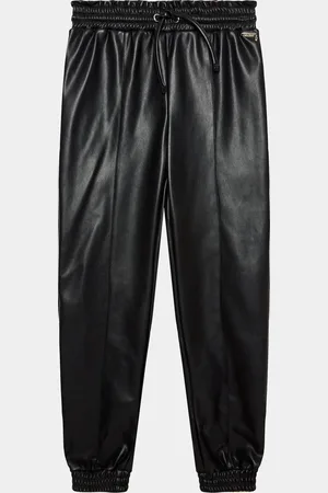 Guess Girls PU Leather Jogger Pants Black - Maat 164