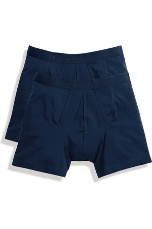 Fruit Of The Loom Classic boxer heren ondergoed katoen donker blauw 2-pack - Ondergoed voor heren M