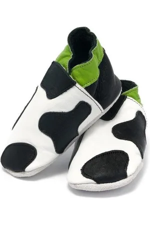 Baby Dutch Babyslofjes Koe groen