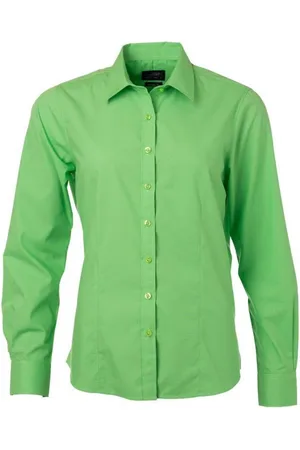 James & Nicholson James and Nicholson Dames/dames Poplin-shirt met lange mouwen
