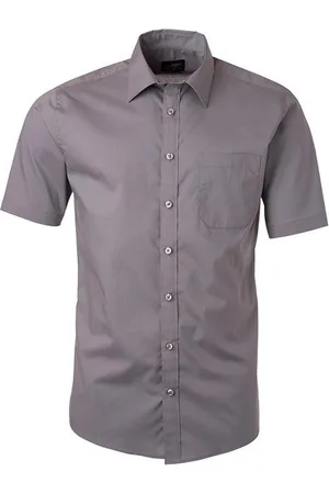 James & Nicholson James and Nicholson Herenshort Poplin Shirt met korte mouwen