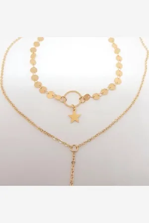 Fashion Jewelry Dubbele Ketting - Met Ster - kleur