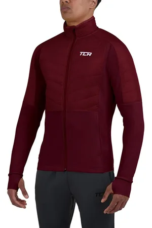 TCA Mannen Excel Hardloper All-Season Lichtgewicht Waterafstotend Opvouwbaar Hardloopjack - Cabernet, XL