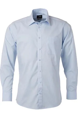James & Nicholson James and Nicholson Heren Longsleeve Poplin Shirt
