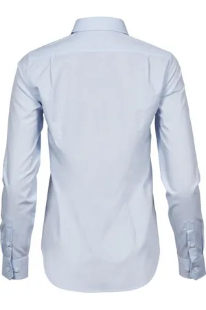 TeeJays Dames/dames Stretch Luxe Lange Mouwen Popeline Shirt