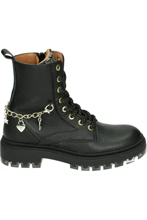 Develab 41444 Veterboots - Laarzen Met Veters - Meisjes - Zwart - Maat 38