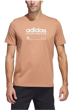 adidas Lounge T-shirt Met Korte Mouwen Oranje L Man