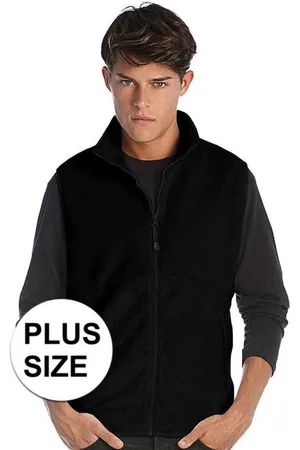 James & Nicholson Grote maten fleece casual bodywarmer voor heren - Plus size outdoorkleding wandelen/zeilen - Mouwloze vesten 3XL