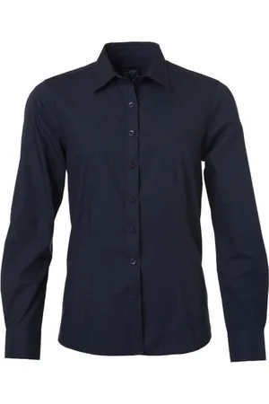 James & Nicholson James and Nicholson Dames/dames Poplin-shirt met lange mouwen