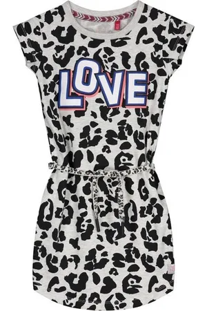 Quapi Jurk Aafje dark grey leopard