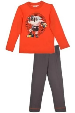 Minions 2-delige Pyjama-set - Model "Wrestle " - & Grijs - 104 cm - 4 jaar