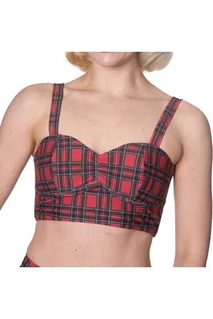 Banned Retro Wild plains tartan Bikinitop - Ruitjes - L