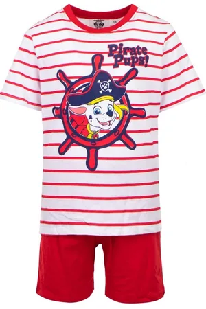 Nickelodeon Paw Patrol Short Pyjama - Shortama - Marshall - Pirate Pups rood. Maat 104 cm / 4 jaar