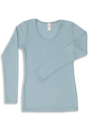 Engel Dames Shirt - Merino Wol - Lange Mouw - Bio - Natur - IVN BEST Gecertificeerd - 34/36s