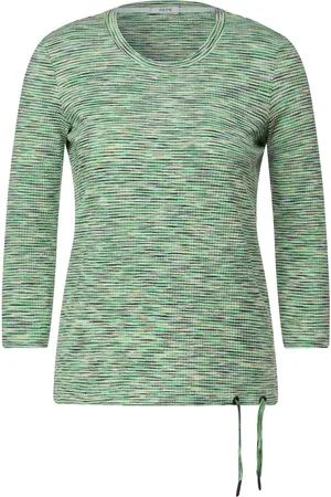 CECIL TOS Multi Melange Stripe Dames T-shirt - - Maat M