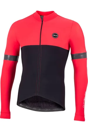 Nalini Heren - Fietsshirt - Lange Mouwen - Wielrenshirt - - Zwart - WARM WRAP JERSEY - XL