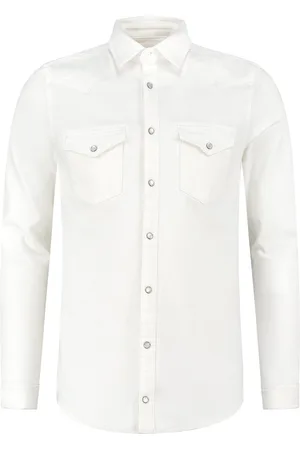Purewhite Heren Regular Fit Overhemd - - Maat S
