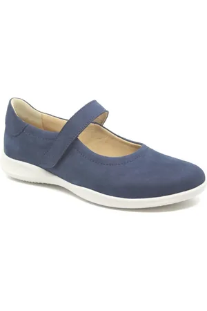 Hartjes 162.2102\20 65.00, Blauwe dames bandschoenen wijdte G