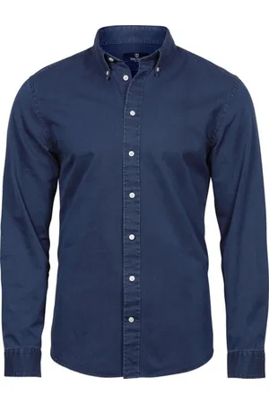 TeeJays Heren Lange Mouw Casual Twill Shirt