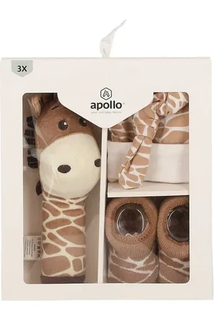 Apollo Baby’s Giftbox Giraf - Kraamcadeau - Babyshower - Baby sokken