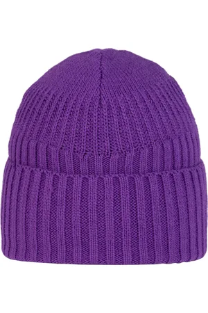 Buff Knitted & Fleece Muts Paars Man