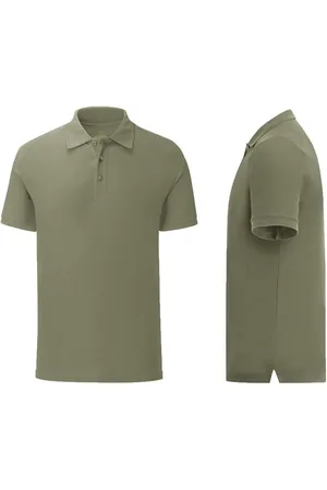 Merkloos Senvi - Fit Polo - Getailleerd - Maat XXXL (3XL) - Kleur Olive - (Zacht aanvoelend)