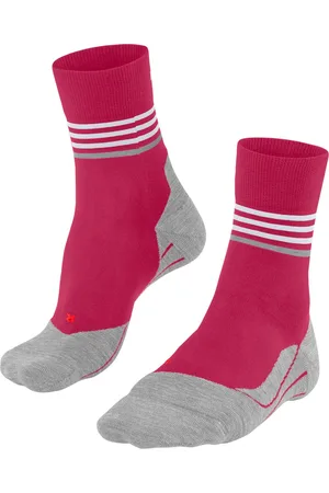 Falke RU4 Reflect Hardloopsokken anti blaren, gemiddelde padding katoen sportsokken dames rood - Maat 41-42