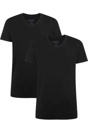 Bamboo Basics Comfortabel & Zijdezacht Velo - Bamboe T-Shirts V-Hals (Multipack 2 stuks) Heren - Korte Mouwen - - XL