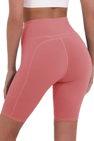 TCA Dames Equilibrium Yoga Hoge Taille Korte Broek met Telefoon Zakje - , XS