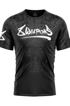 8 Weapons Dry Fit T-shirt Hanuman Yant Zwart Grijs