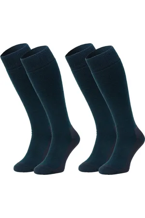Nomad ?? Skisokken Premium Merinowol 2-Pack | Maat 39/42 Petrol | Ski??n / Snowboarden / Wandelen | Goede vochtafvoer | Extra versteviging | Ski Sokken Heren / Dames
