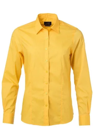 James & Nicholson James and Nicholson Dames/dames Poplin-shirt met lange mouwen