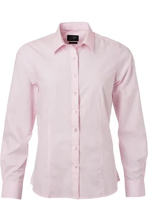 James & Nicholson James and Nicholson Dames/dames Poplin-shirt met lange mouwen