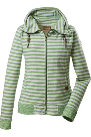 Killtec Dames vest 36676 - groene streep - maat 46