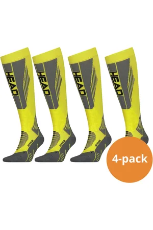 Head Skisokken Unisex Racer Kneehigh 4-pack Neon Yellow-35/38