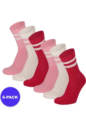 Apollo (Sports) - Sportsokken kinderen - Multi Roze - Maat 27/30 - 6-Pack - Voordeelpakket