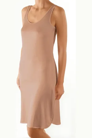 Nina Von C. Onderjurk lang 100CM - Neglige - Anti statisch - Zwart, , champagne, beige - 42