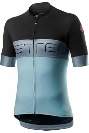Castelli Fietsshirt Heren Grijs Blauw - CA Prologo VI Jersey Gray Vortex Winter Sky - M