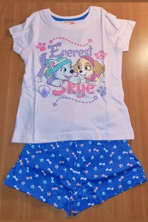 Nickelodeon Paw Patrol shortama / pyjama Skye & Everest roze/blauw maat 110