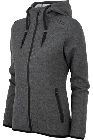 TCA Dames Revolution Technische Hoodie met Ritszakken - Grijs, M