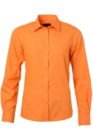 James & Nicholson James and Nicholson Dames/dames Poplin-shirt met lange mouwen