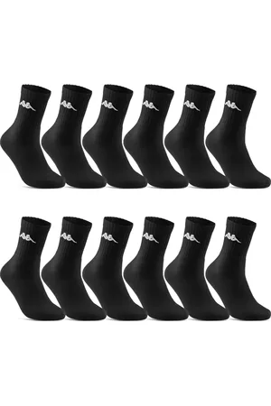 Kappa Multipack - 12 paar sportsokken hoog - Zwarte sokken - maat 39-42